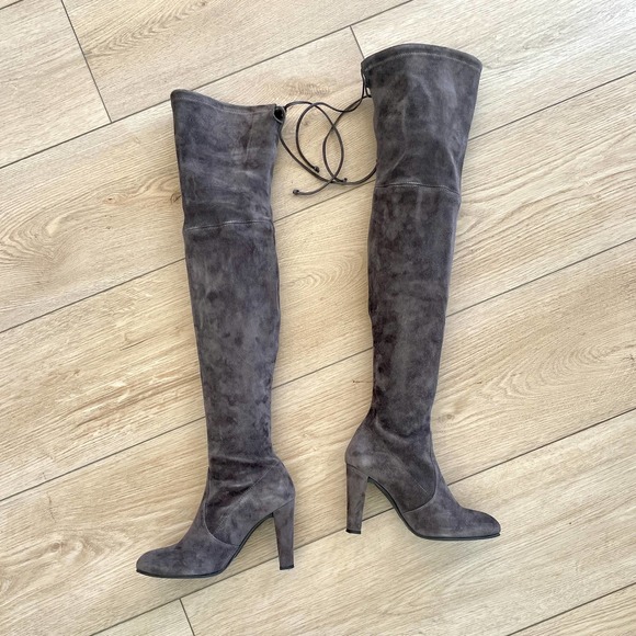 STUART WEITZMAN Highland OTK Suede Boots 6.5 - Picture 10 of 14